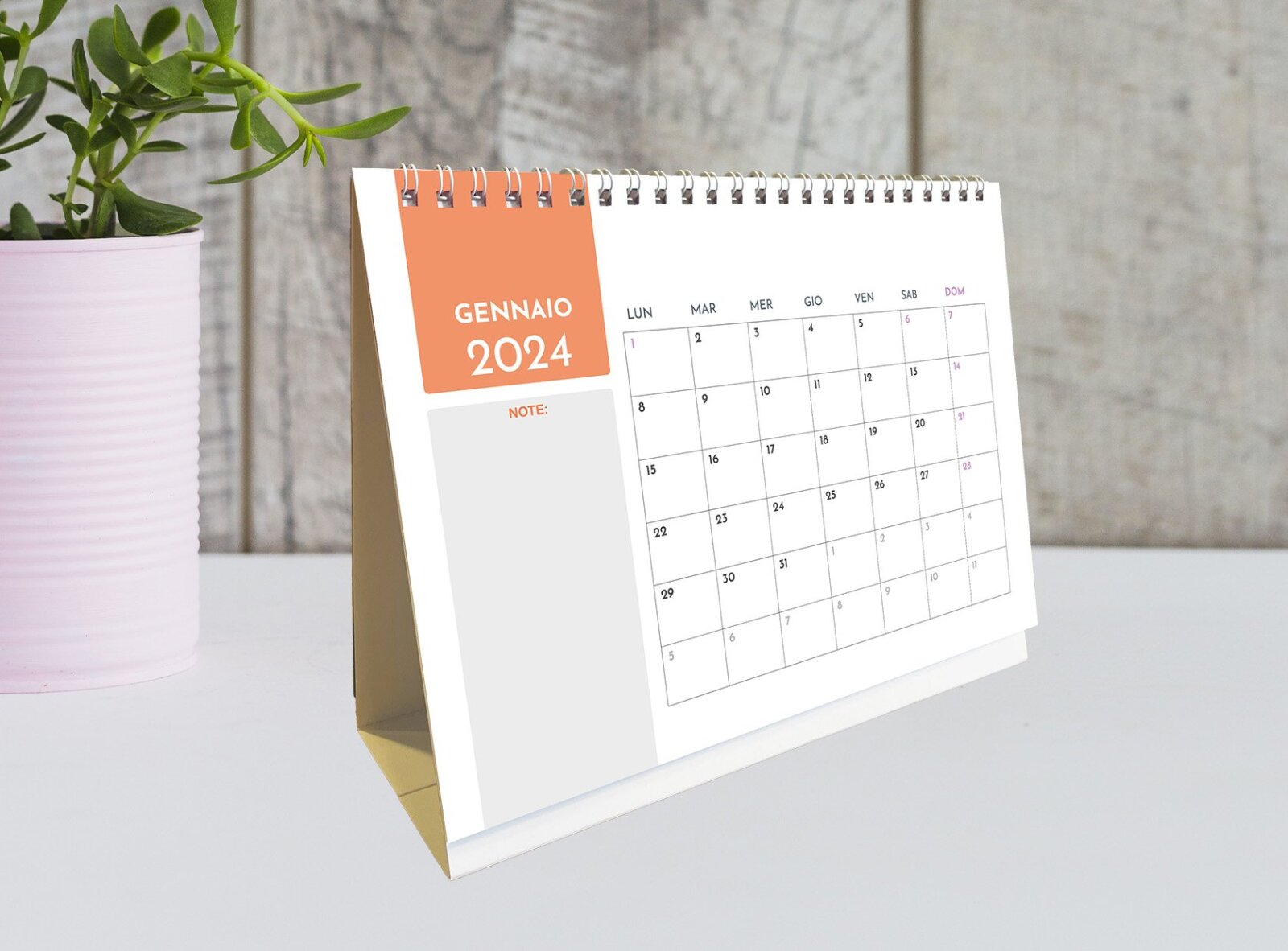 Calendario da tavolo 2024