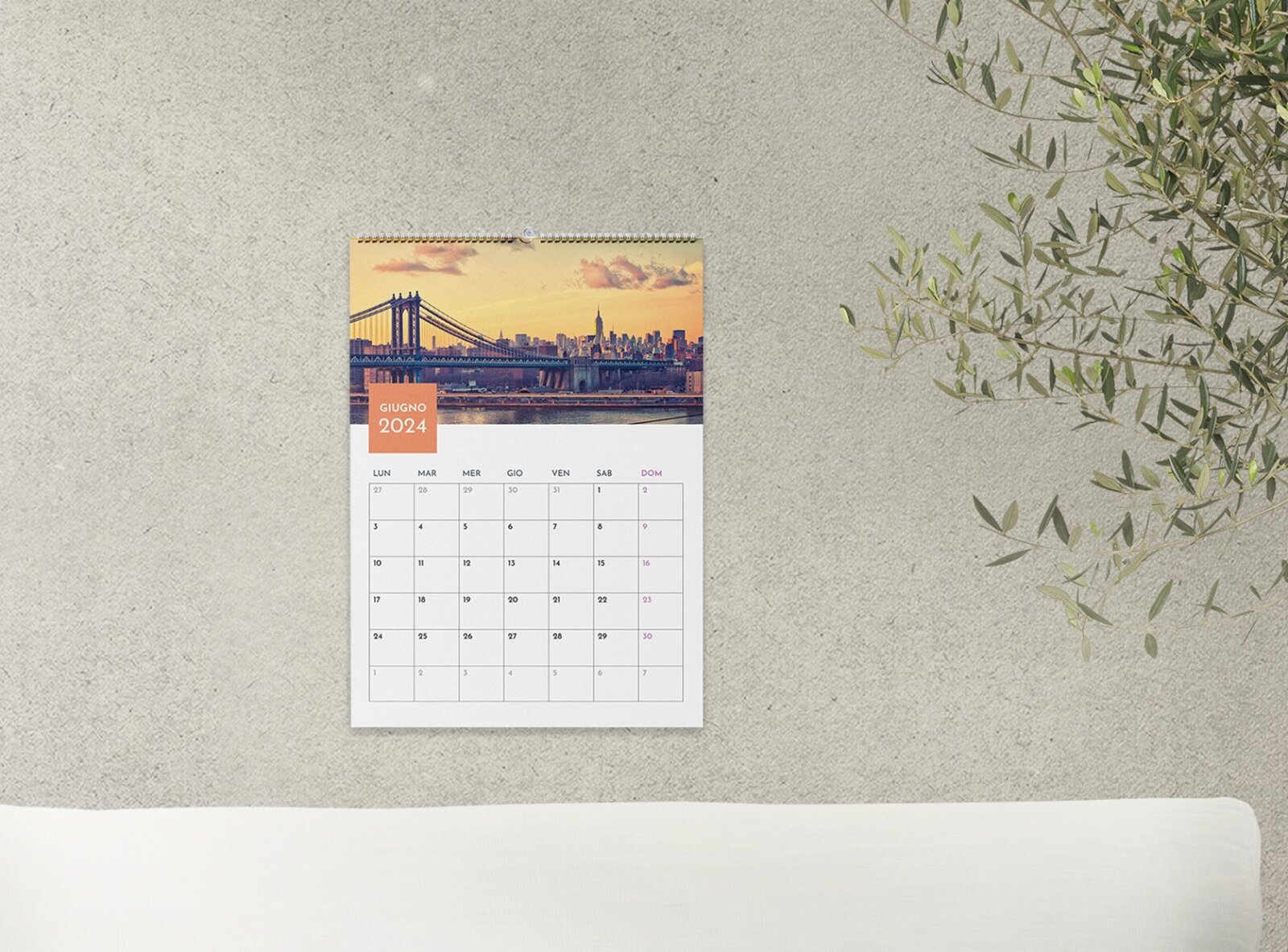 Calendario da parete 2024 A4